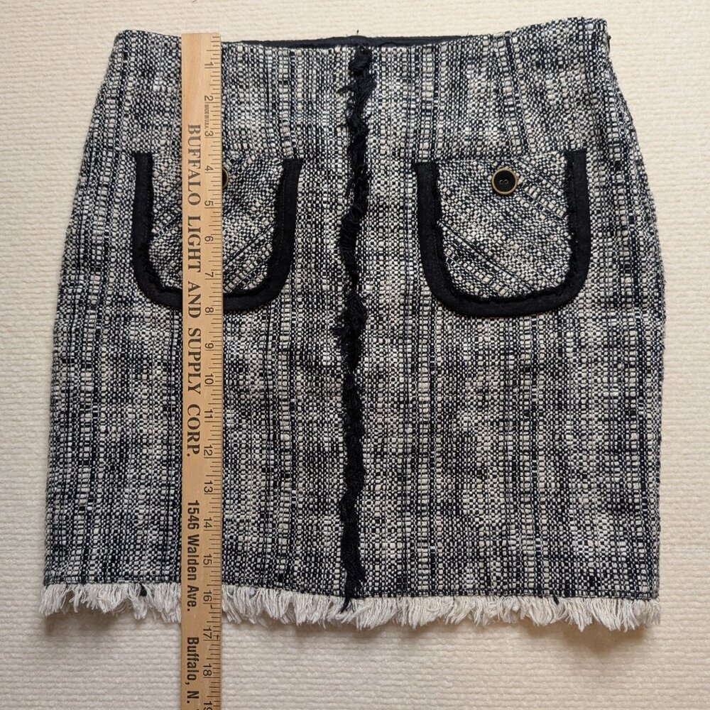 Trina Turk Los Angeles tweed pencil skirt - size 0 - black/cream - Picture 5 of 9